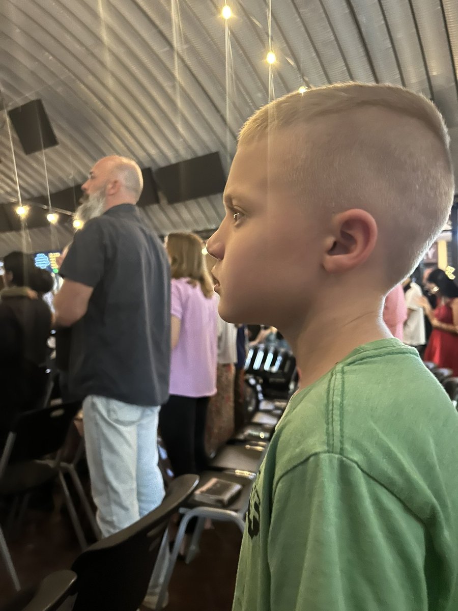 Robin_McCoy_'s tweet photo. I couldn’t get a great pic but I’m not sure there’s anything greater than watching your child worship. Jay loves to sing most Sundays and he’s beautiful to watch when he does. ❤️

Ps. I say “most Sundays” because he’s 8 and well, 8 yo boys sometimes get the wiggles. 😂😜 https://t.co/j6NBDq7hu8