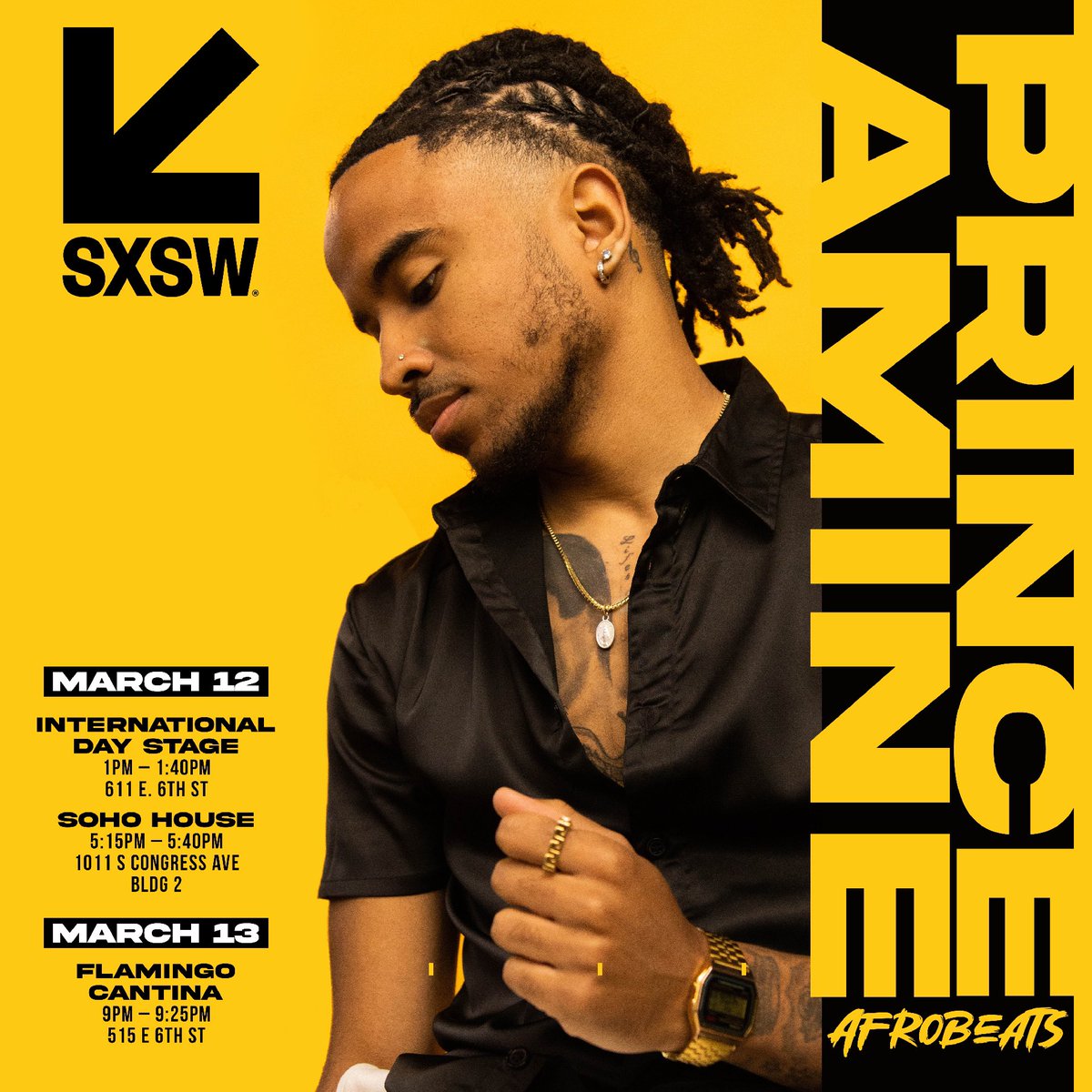 If you’re at <a href="/sxsw/">SXSW</a>, come catch one of my showcases! Good times guaranteed 🎶🕺🏽