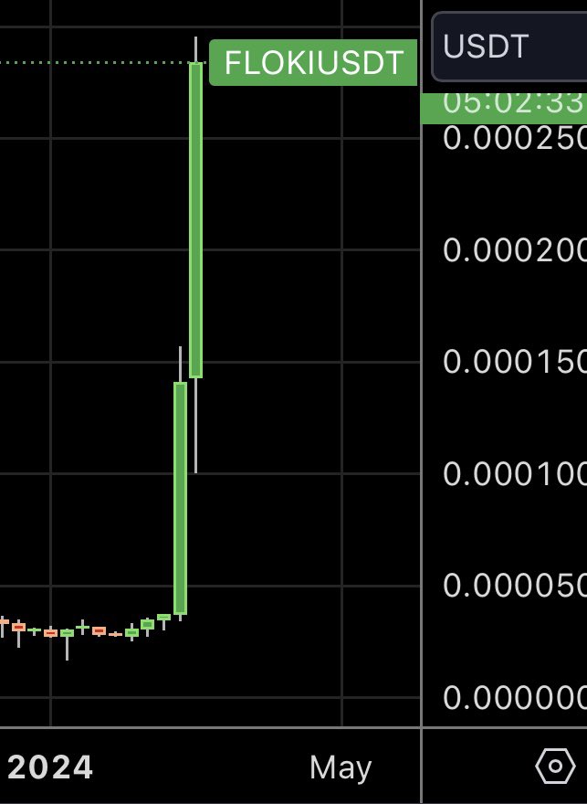 hedge__x's tweet photo. $FLOKI god candles 10x 

#Metaverse tokens about to face melt 🔥

CT has no exposure ✅ https://t.co/SObAJ8Qty1