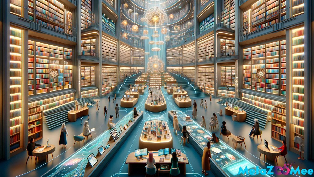 metazoomee's tweet photo. 📚 Explore the endless shelves of #MetaZooMee's Virtual Libraries! Dive into digital books, attend virtual author meetups, and discuss your favorite reads in our metaverse. A paradise for book lovers! 🌐 #VirtualReading #MetaLibrary $MZM https://t.co/FgpKXvNh7G