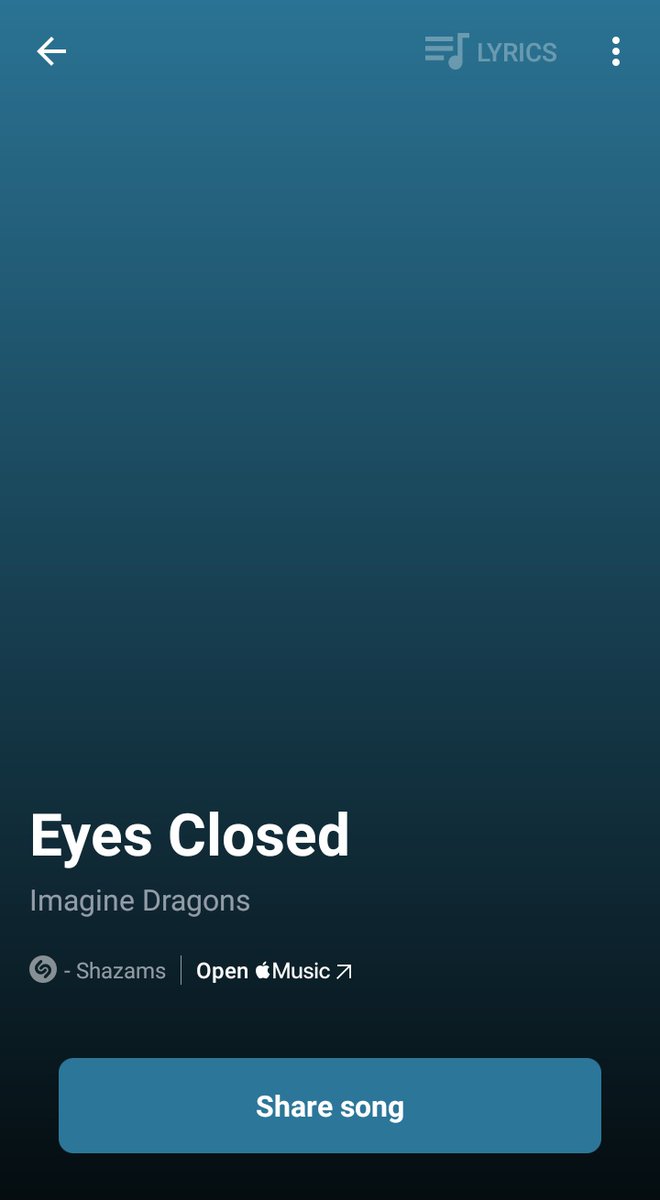 🚨 If you Shazam the new snippet, a song called “Eyes Closed” appears as result.