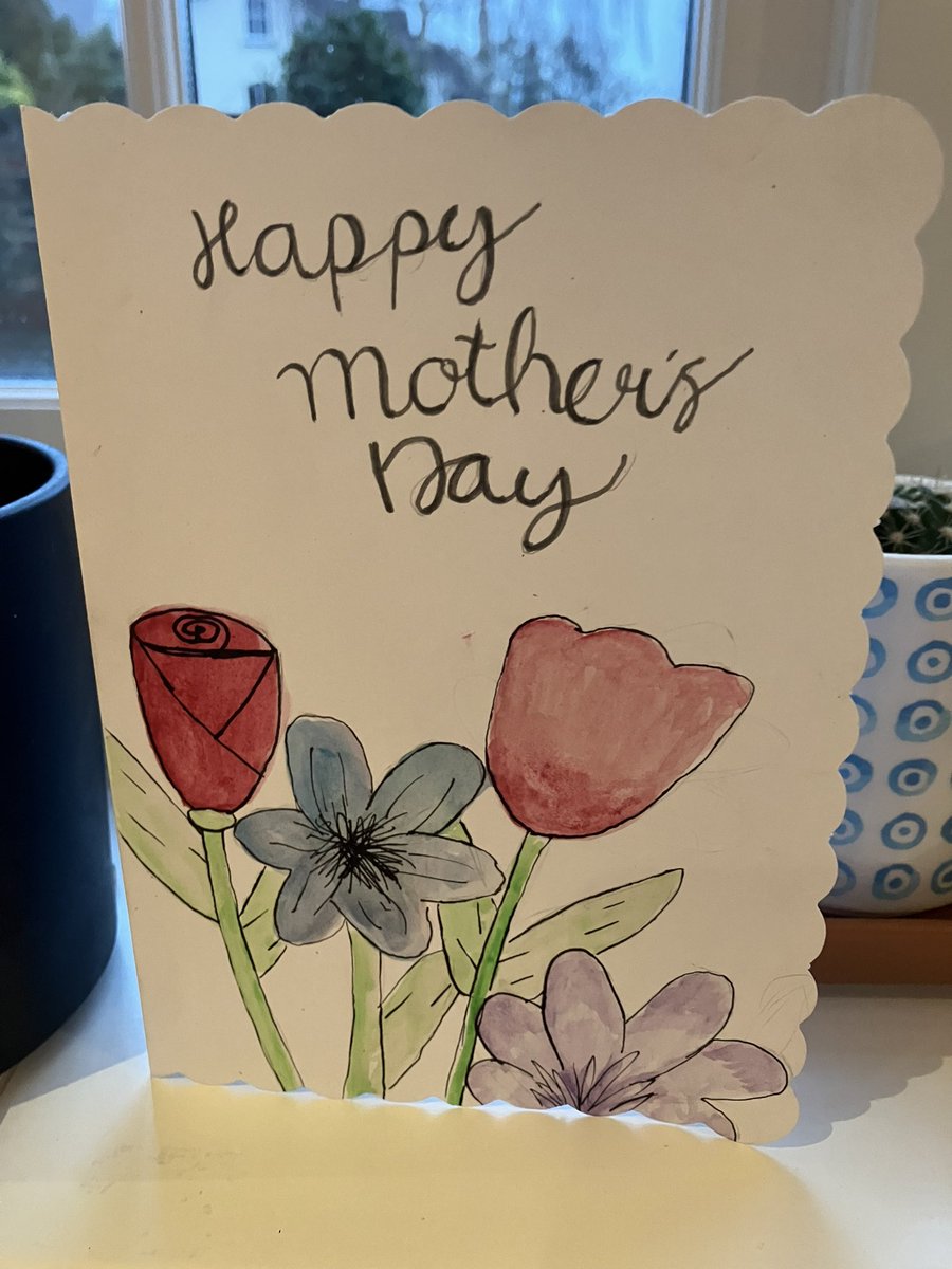 Lovely day at home. Hand painted card by E #teenagecancer #ewingsarcoma #teambones
