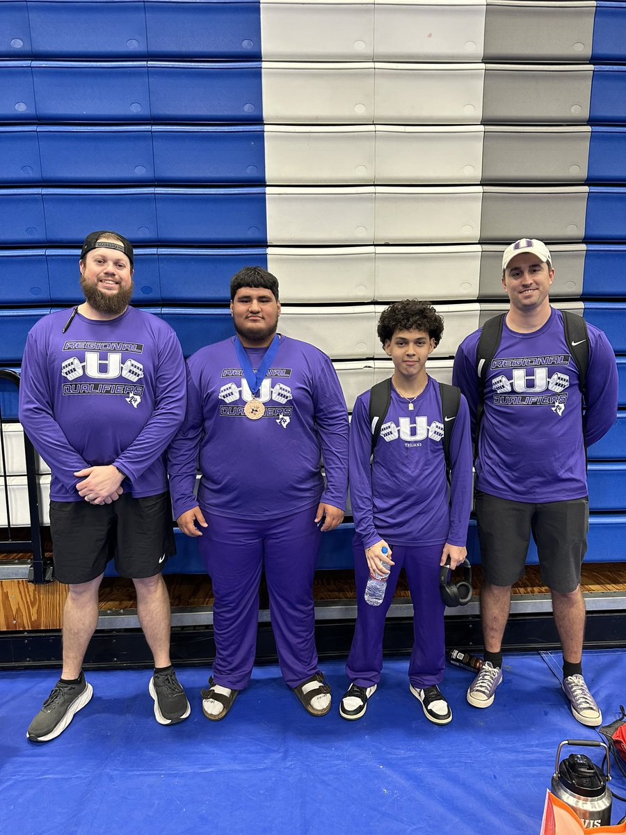 Congratulations to our Trojan Regional Qualifiers for competing yesterday in Joshua! Enrique Rangel placed 4th in the SHW class! #TrojanStrength #ItsAllAboutTheU