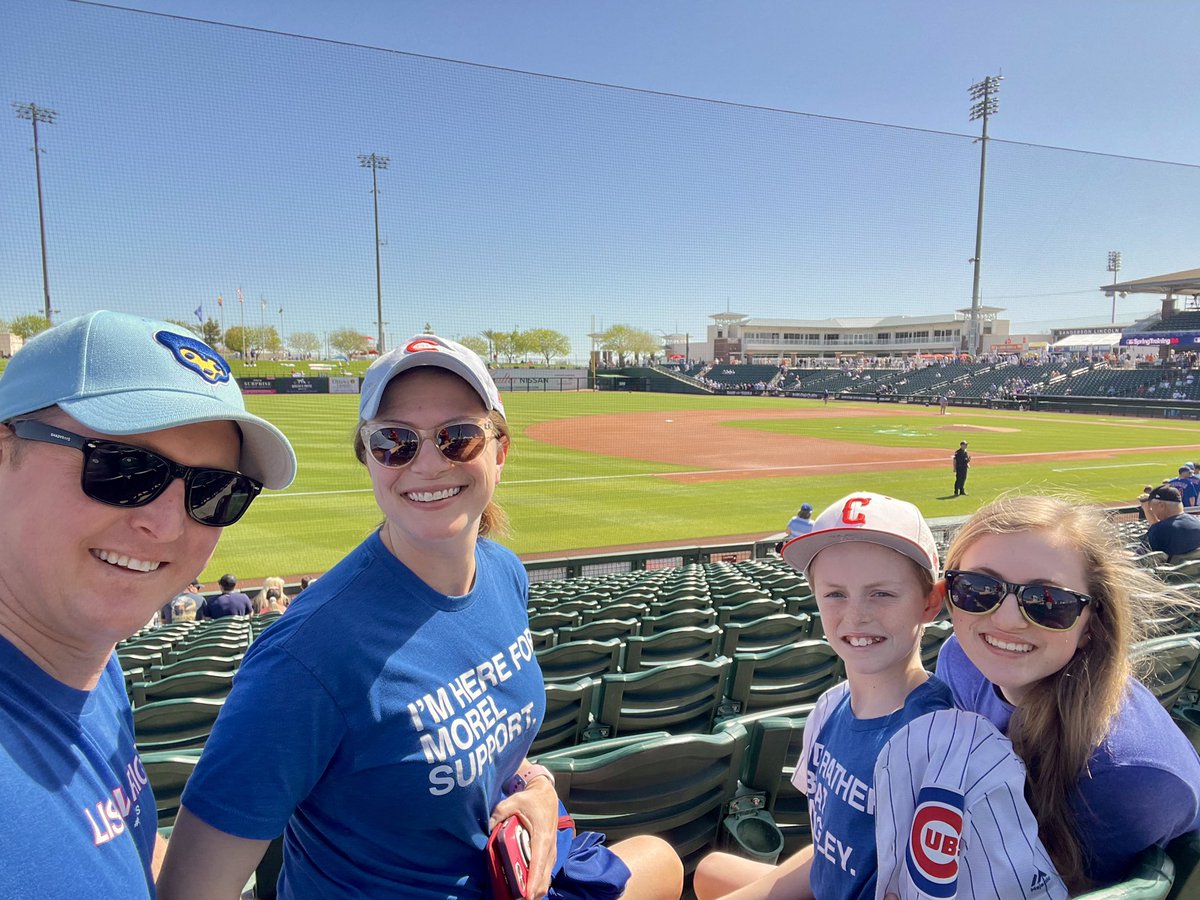stephnewton's tweet photo. Obviously pumped to be at spring training! @obvious_shirts @cubs https://t.co/paolxTAuzE