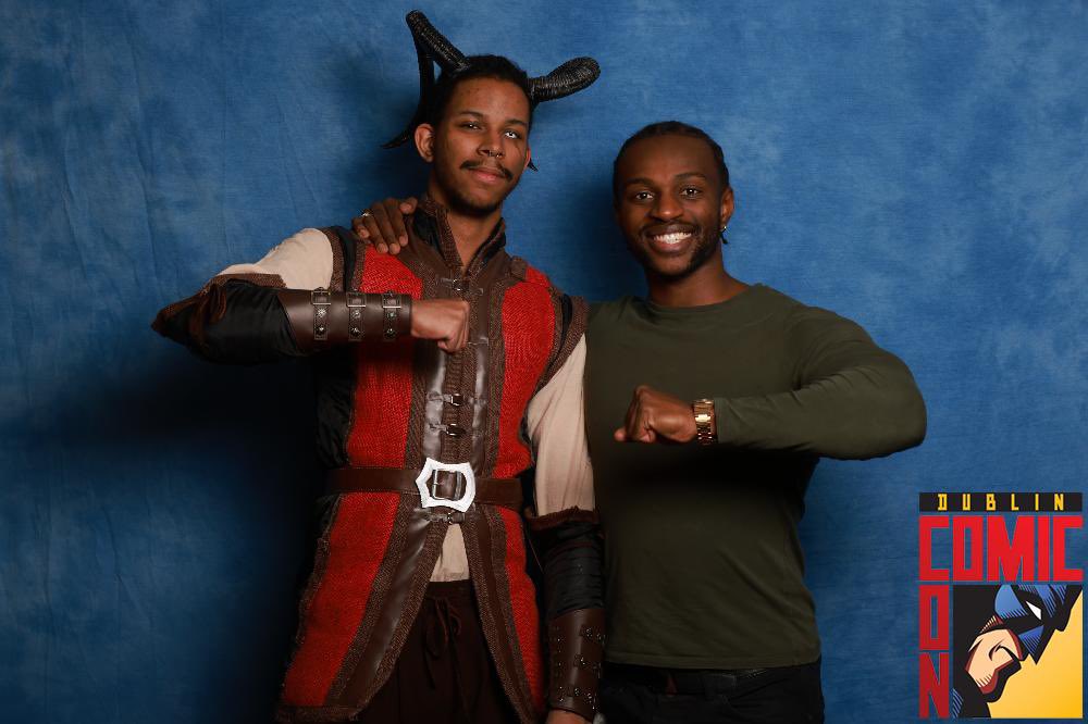 tallnerdapollo's tweet photo. I MET THEO AND HE SAID HE RECOGNISED ME FROM SEEING THE COSPLAY😭😭😭 https://t.co/etEPoxUIHn