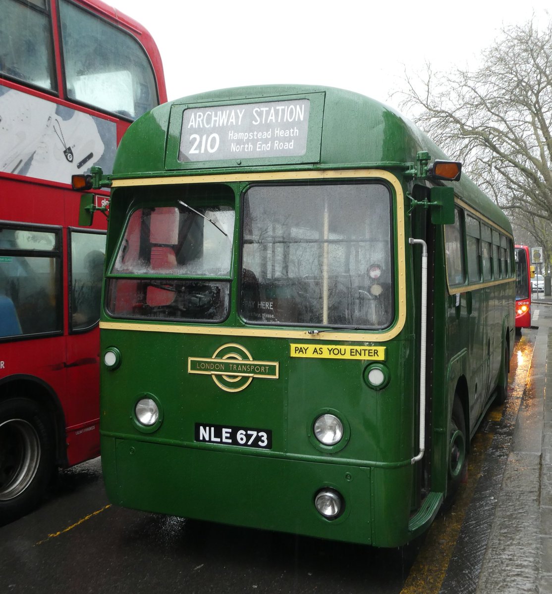 A few of the heritage buses out in North London today