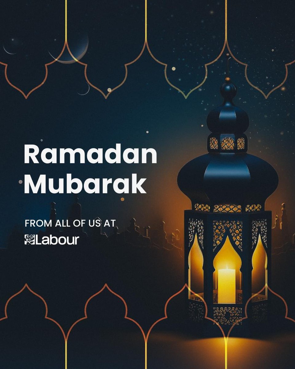 Ramadan Mubarak from West Midlands Labour. We wish you and your families a peaceful Ramadan.
