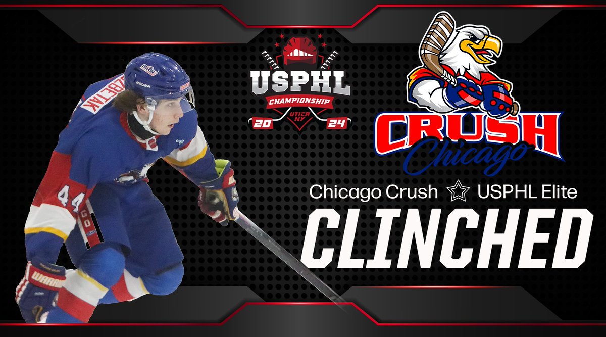 #USPHLPlayoffs: Congratulations to <a href="/HockeyCrush/">Chicago Crush Hockey</a>, as they will make their #USPHLNationals debut in the #USPHLElite tournament running March 21-25. 

The Crush will find out their schedule on <a href="/The_DanKShow/">DanKShow</a> Selection Show on Wednesday at 7 p.m. EST.