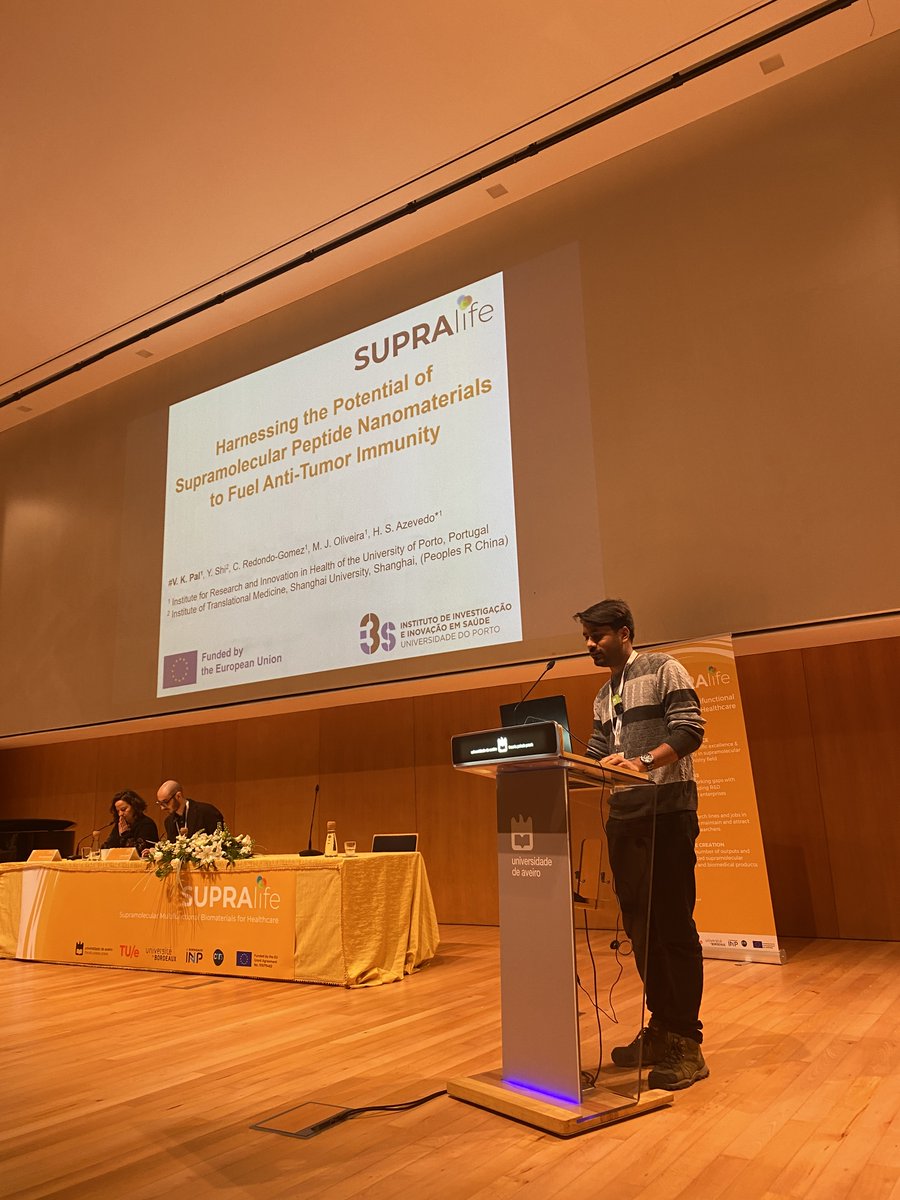 SupraLife_EU's tweet photo. Gratitude to our outstanding speakers for their enlightening oral presentations, showcasing research from esteemed institutions such as @mpi_polymer, @i3S_UPorto, @EPFL, and @UnivAveiro! #SupraLife #SecondSchool #ConferenceDay1 https://t.co/yjWJH4k9rh