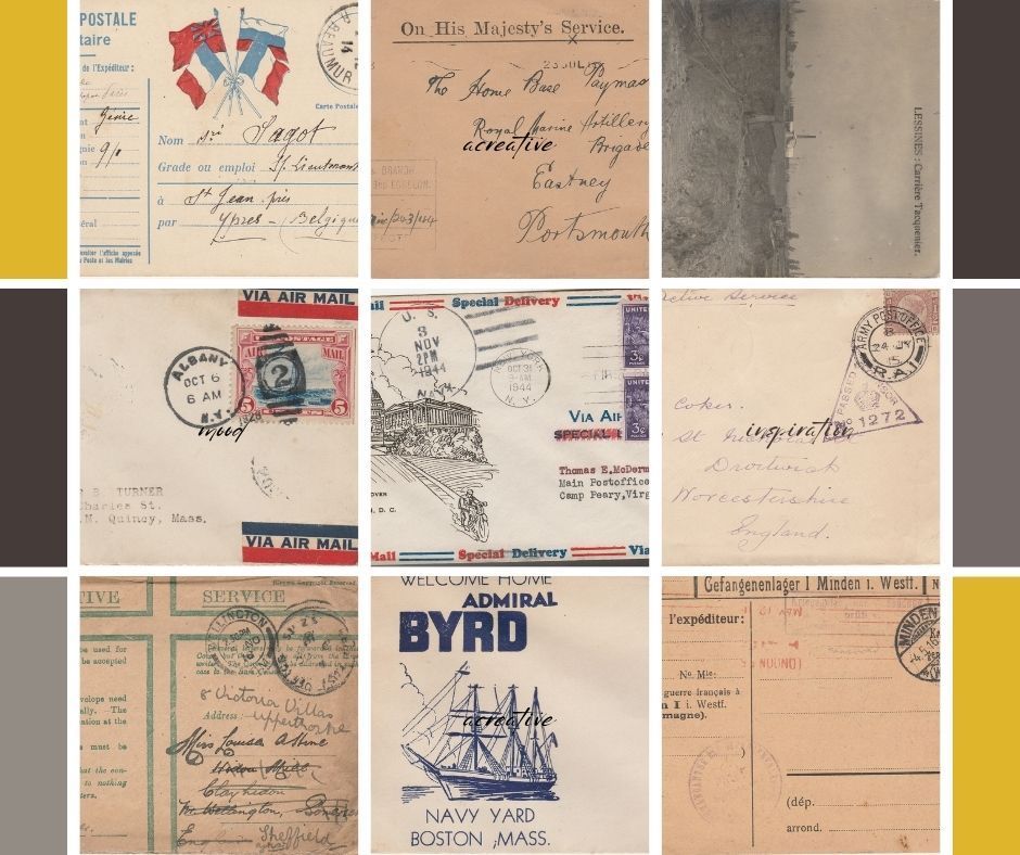 We are processing 2 collections and one accumulation of mostly military covers and postal history, including some great stuff from World War I, including prisoner of war mail. Check it out at our eBay store: buff.ly/4a7FPrg or HipStamp store: buff.ly/3v15yTB .