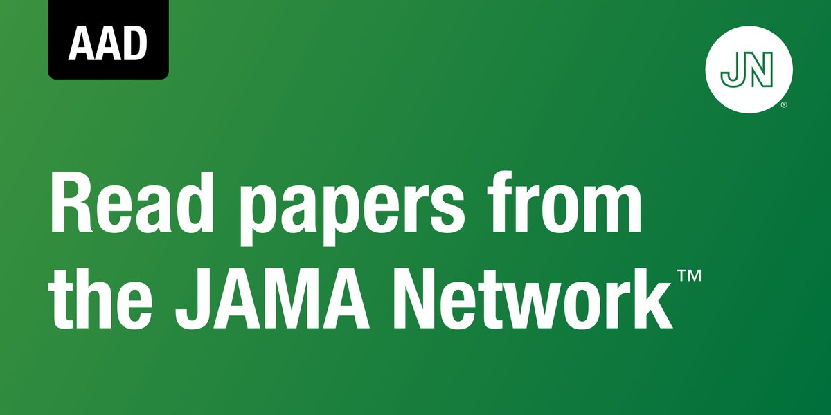 JAMADerm's tweet image. Efficacy and Safety of PF-07038124 in Patients With Atopic Dermatitis and Plaque Psoriasis: A Randomized Clinical Trial, from JAMA Dermatology, free to read online during #AAD2024 ja.ma/439IPRY