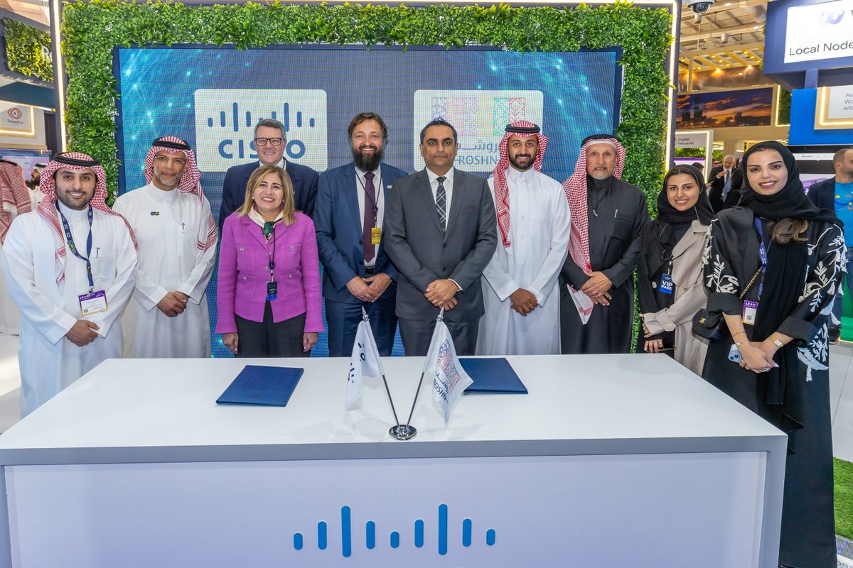 CiscoSaudia's tweet image. During #LEAP24, Cisco and ROSHN signed a Memorandum of Understanding (MoU), aiming to leverage Cisco’s IoT solutions for smart and sustainable building management across the Kingdom of #SaudiArabia.

@Roshnksa 
#CiscoLEAP #CiscoSaudi