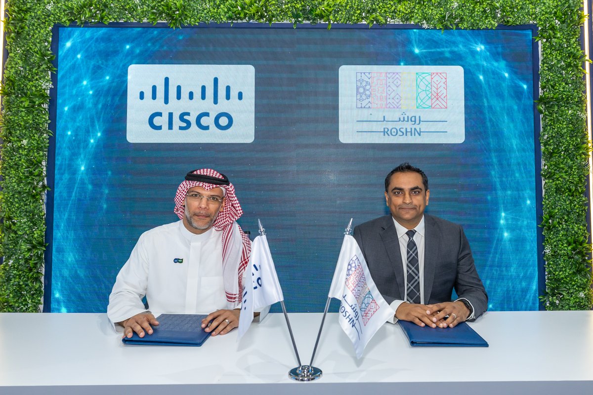 CiscoSaudia's tweet image. During #LEAP24, Cisco and ROSHN signed a Memorandum of Understanding (MoU), aiming to leverage Cisco’s IoT solutions for smart and sustainable building management across the Kingdom of #SaudiArabia.

@Roshnksa 
#CiscoLEAP #CiscoSaudi