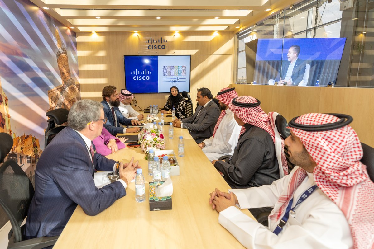 CiscoSaudia's tweet image. During #LEAP24, Cisco and ROSHN signed a Memorandum of Understanding (MoU), aiming to leverage Cisco’s IoT solutions for smart and sustainable building management across the Kingdom of #SaudiArabia.

@Roshnksa 
#CiscoLEAP #CiscoSaudi