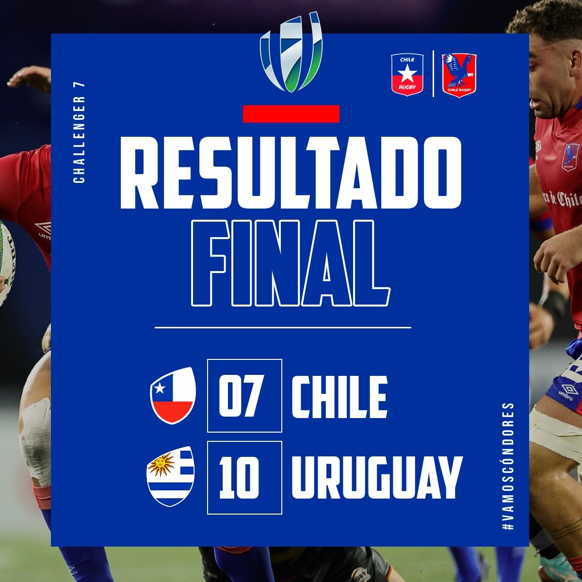 Dura y ajustada derrota ante Uruguay, nuestros Cóndores lo dieron todo en la cancha. El detalle: instagram.com/p/C4WFEqjpXxz/… Próximo partido: Definición tercer y cuarto puesto 🆚️ Hong Kong/Kenya 🗓 Hoy, domingo 10 de marzo ⏰️ 18:37 horas ¡Vamos Los Cóndores 7s!