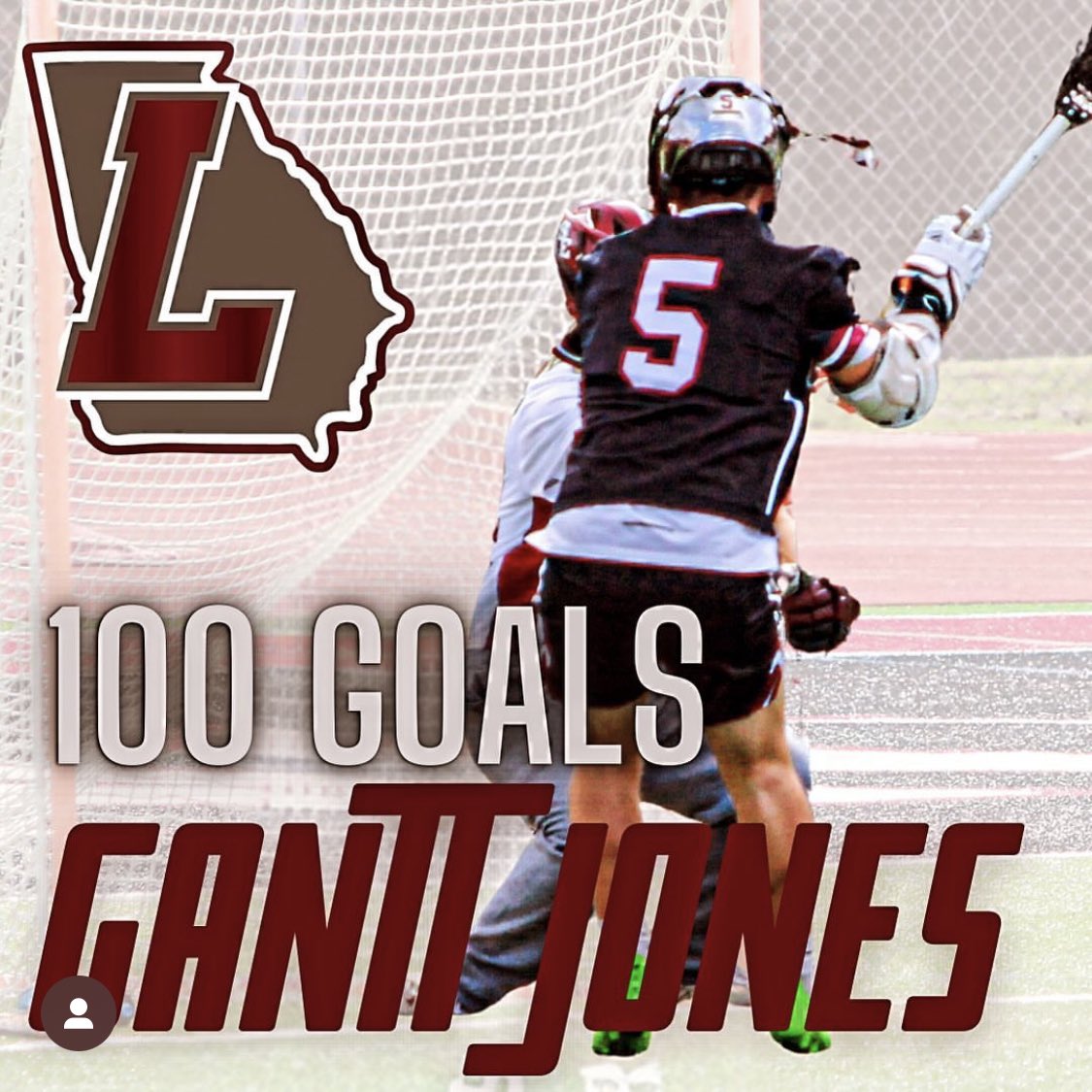 Blessed to be able to make it to 100! All glory to god🙏. @CheneyAUG @yhcmenslacrosse @Montevallo_MLax @ShorterLax @Lagrange_Mlax @LimestoneLax