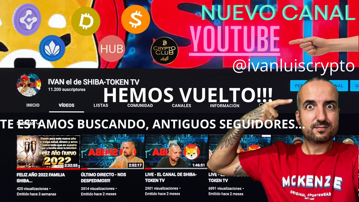 ¡HEMOS VUELTO!
Te estamos buscando,antiguos seguidores de mi canal de YOUTUBE🫡
NUEVO CANAL DE YOUTUBE👇🏻
youtube.com/@ivanluiscrypt…
NUEVO CANAL DE TELEGRAM👇🏻
t.me/IVANLUISCRYPTO
🚨🚨🚨🚨🚨🚨🚨🚨🚨🚨🚨