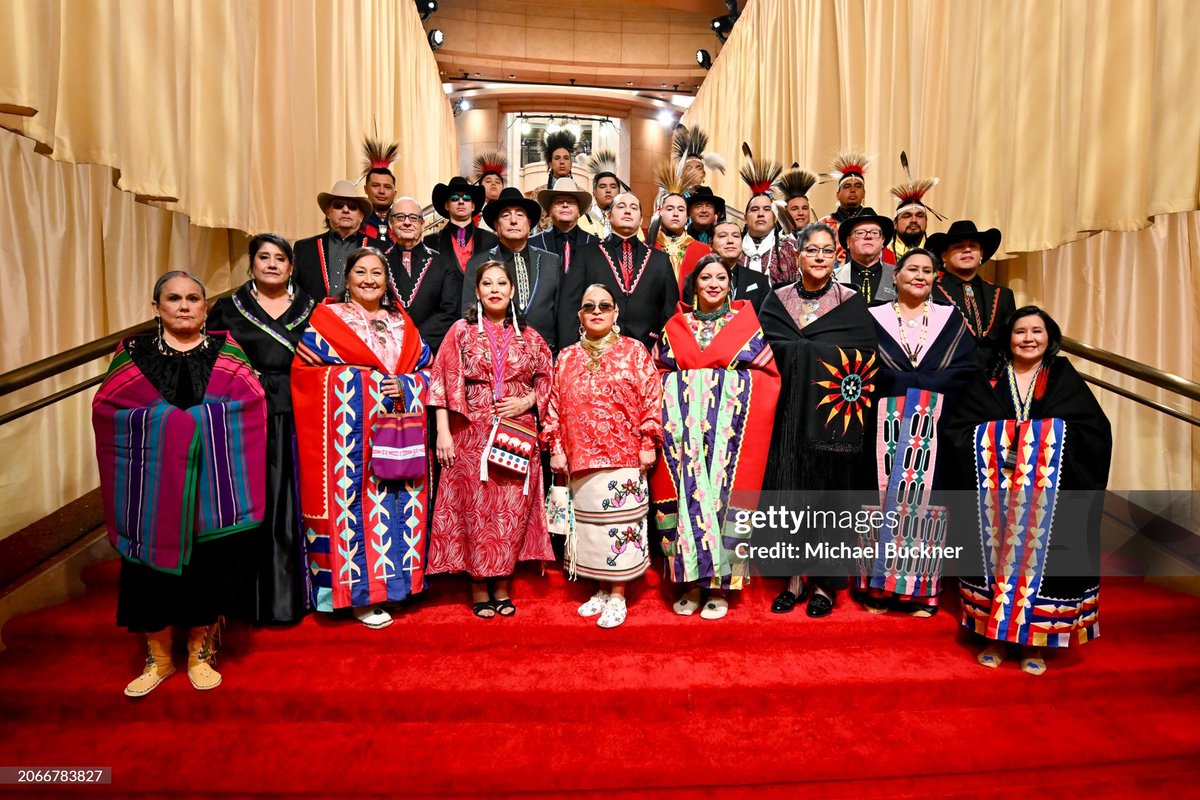 Members of the Osage Nation arrive at the #Oscars