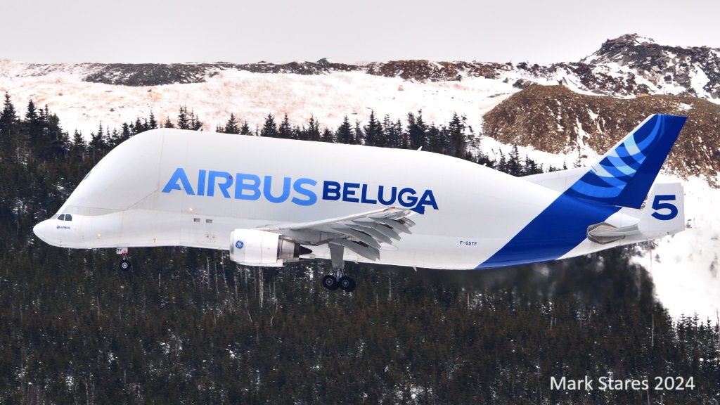 BCO1002, Airbus Transport International Airbus A300-608ST Beluga about to land on Rwy 10 at #CYYT