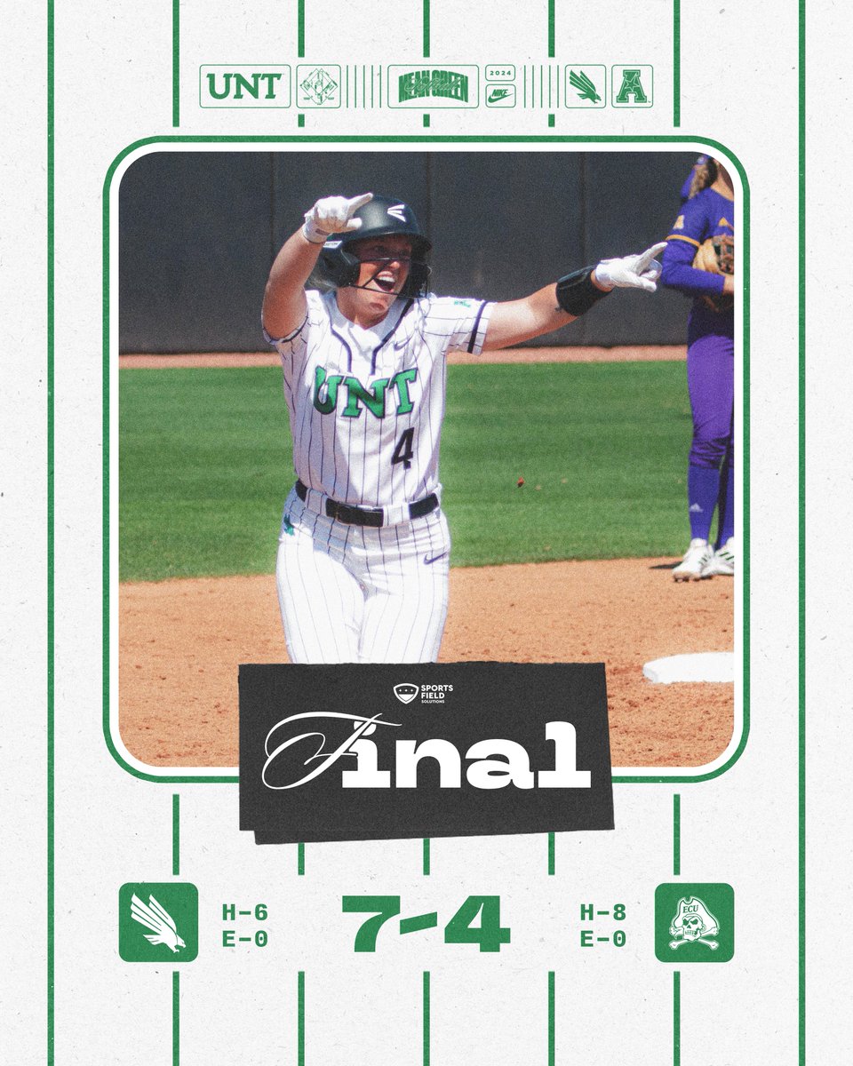 How Sweep It Is 🧹🧹🧹 @mikayla_smith46 powers the Mean Green to a Sunday win at Lovelace Stadium!! #LightTheTower 🟢 x #GMG 🦅