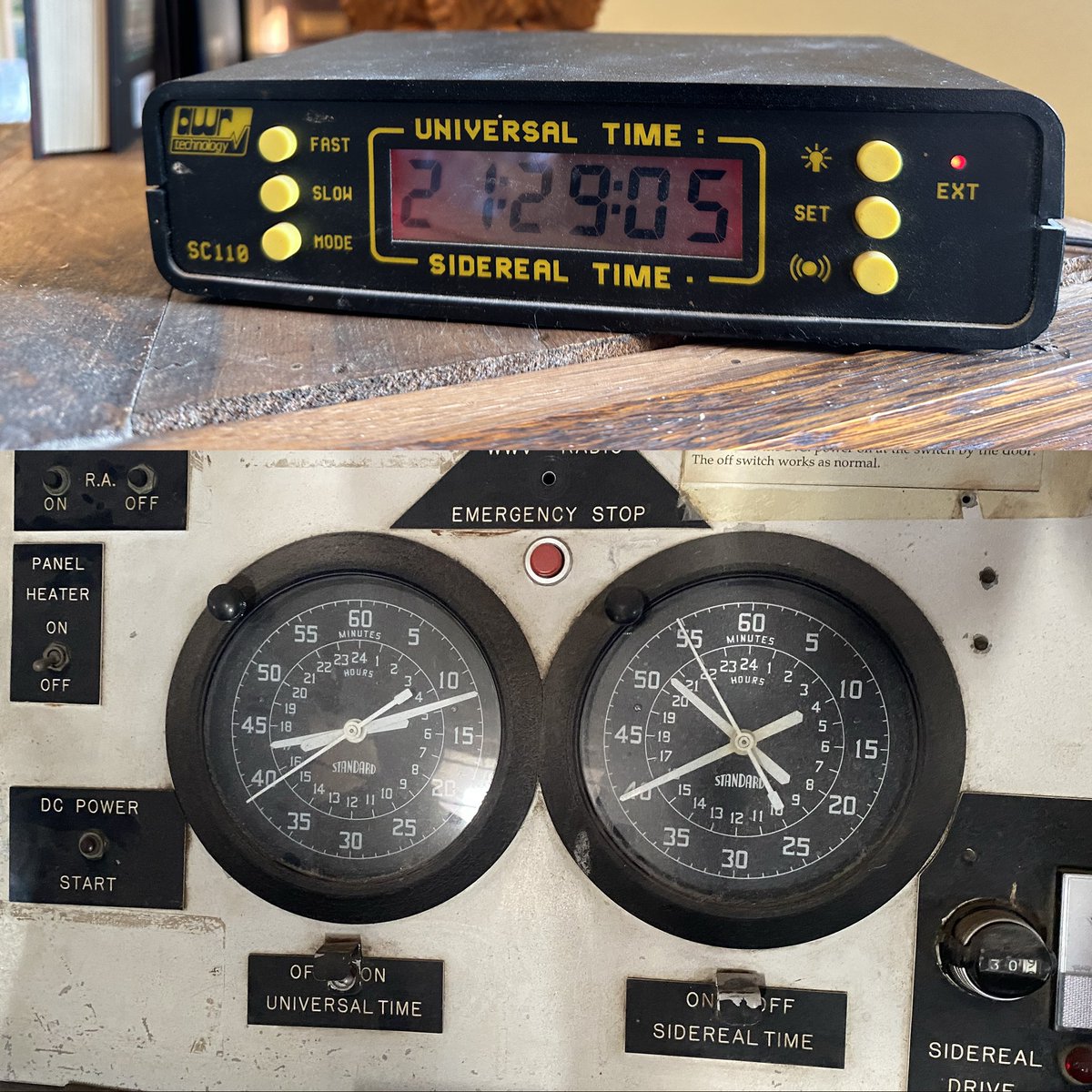yerkescosmos's tweet photo. As we adjust our clocks, let’s delve into a fascinating piece of history. Our Sidereal Clocks, which measures time based on Earth’s rotation relative to distant stars, was once essential for providing accurate time to railroads and cities. #DaylightSavingTime #SiderealClock #YerkesObservatory #CelestialTiming