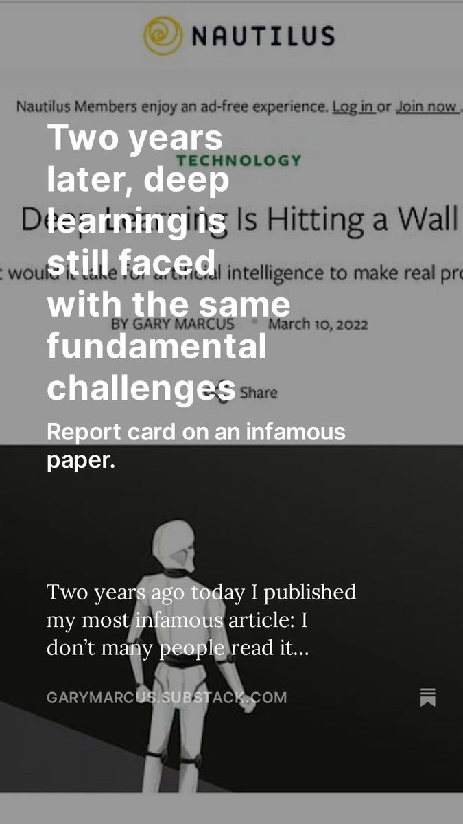 Two years ago today I argued that Deep Learning was Hitting a Wall. How did I do? Point by point evaluation at link below