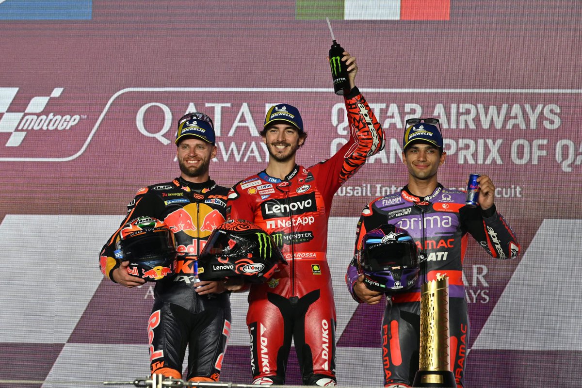 Pecco Menang di MotoGP Qatar 2024, KTM Sodok Ducati dlvr.it/T3tS37