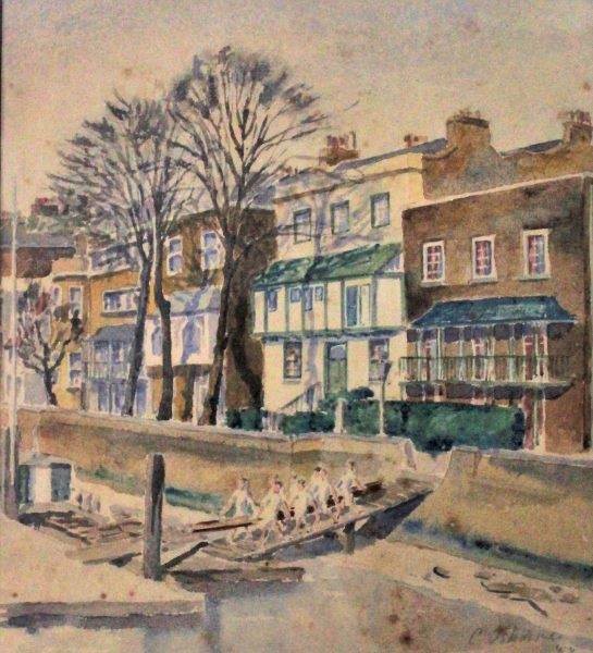 Good evening, Ian @longitch & thank you. Once again the #SixNations has intervened with my response! Here's one with some sunshine in it. This is a watercolour of 'Strand on the Green' by Cecil Osborne from 1953. #CecilOsborne #EastLondonGroup