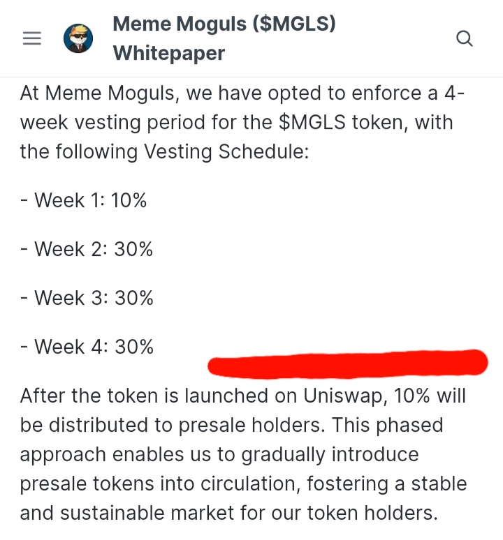 thyaggoz's tweet photo. @meme_moguls When we will receive the 10%, the token has already been launched on uniswap. https://t.co/hobymZeSyk