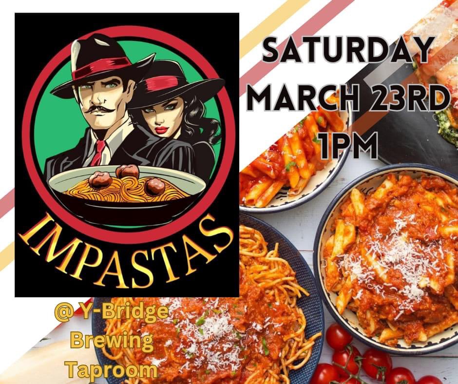 🍅Mark your calendar! Impastas Food Truck will be here Saturday March 23rd 🍝