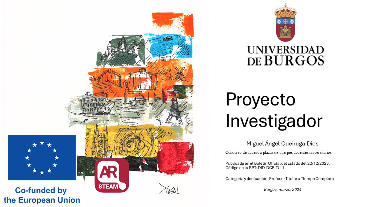 queiruga's tweet photo. En el Proyecto de Investigación que defendí: @ARSTEAMapp: Fostering scientific vocations through Augmented Reality about European cultural heritage (2021-1-ES01-KA220-SCH-000030257) #ErasmusPlus @sepiegob @EHreciuc @kirmaci_hatice @rbogdanToma @UBUEstudiantes #ARSTEAMapp https://t.co/vZeORZJ633