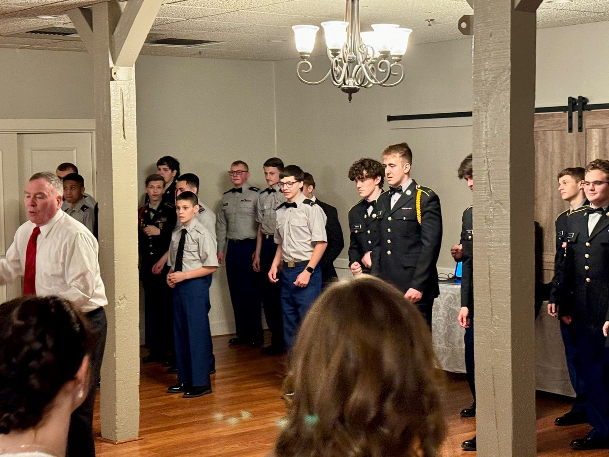 Colonel Frank Hancock was in charge of dancing for the JROTC Military Ball. As always, everyone had a blast.