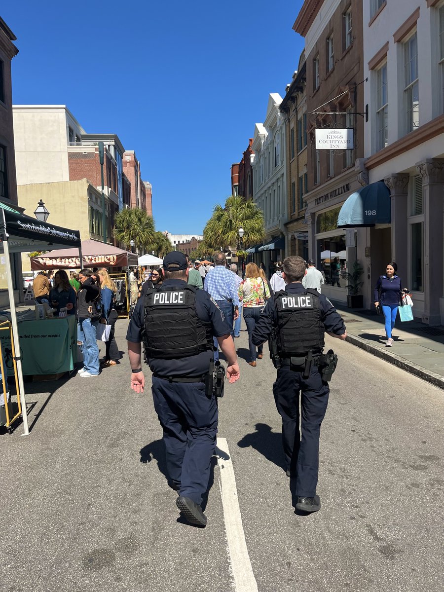 CofC_DPS's tweet photo. Multiple College of Charleston Department of Public Safety units were able to participate in the fun at the monthly “2nd Sunday on King Street” event in downtown Charleston today. https://t.co/YEnssckNBz