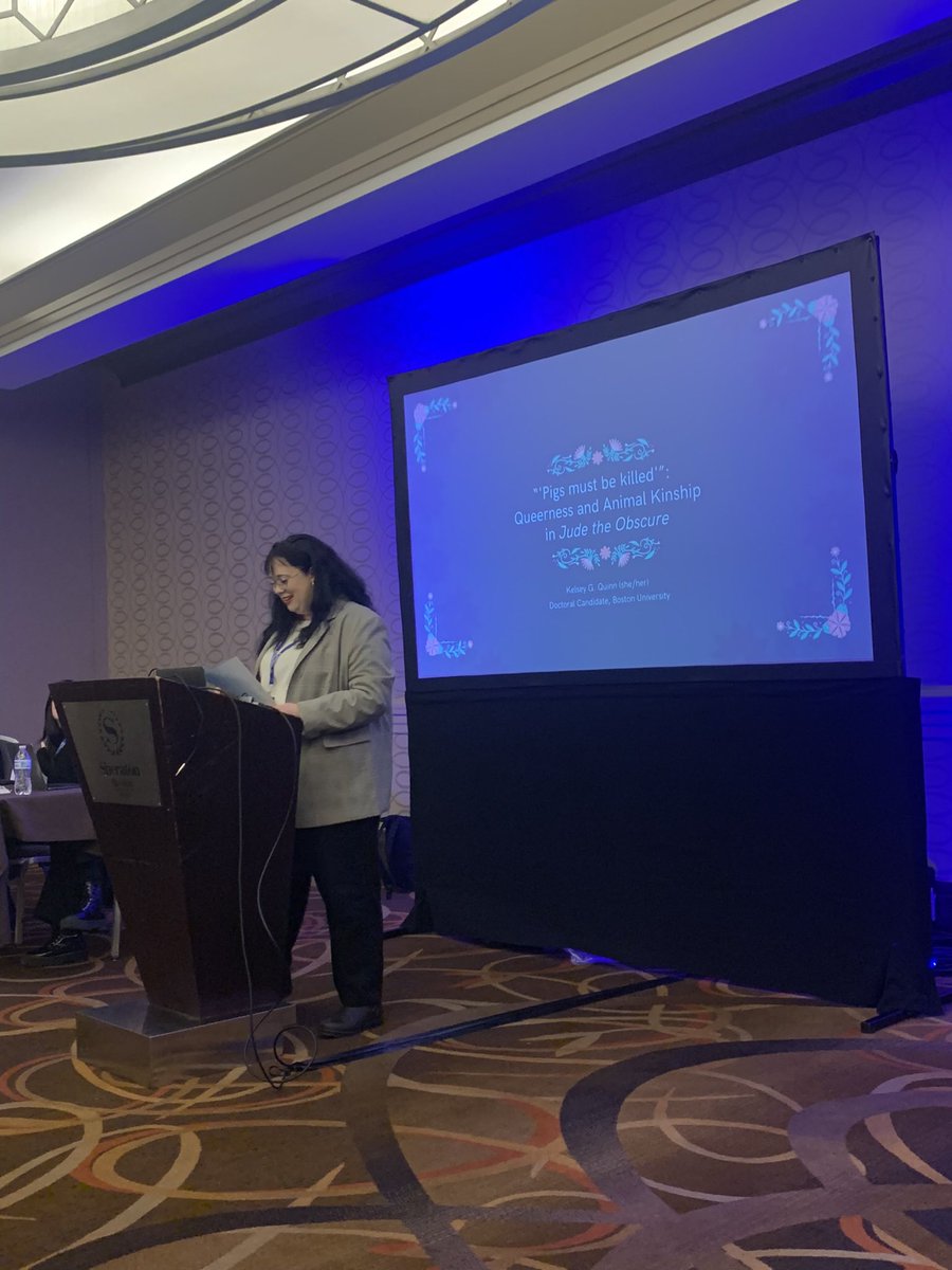 I had so much fun presenting my paper ‘“‘Pigs must be killed’”: Queerness and Animal Kinship in Jude the Obscure’ alongside a group of fantastic panelists at #NeMLA this weekend! Thank you to everyone who attended!🐷 Jude the Obscure world domination 🔜