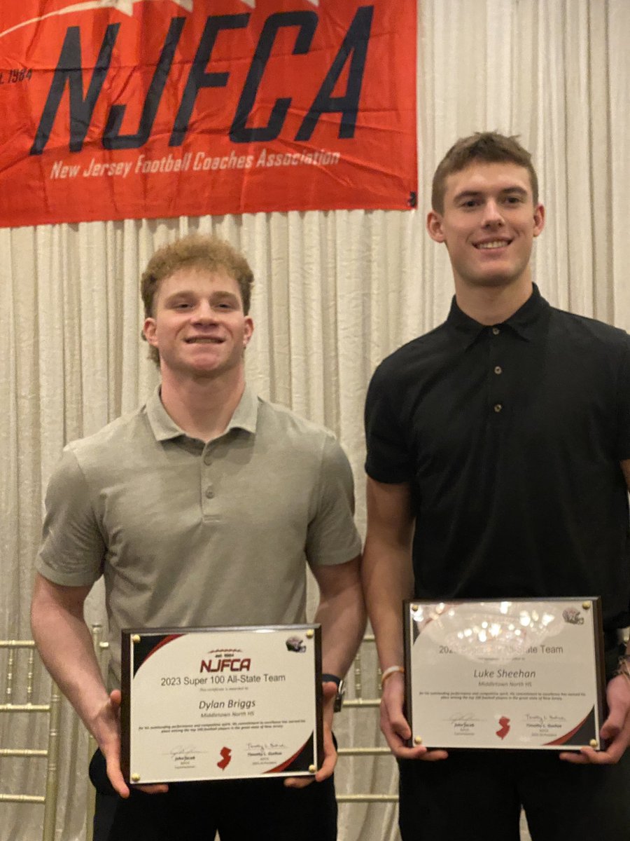BriggsJoAnne (@joanne11663) on Twitter photo Congratulations <a href="/LukeSheehan1010/">Luke Sheehan</a> and <a href="/dylanbriggs03/">Dylan Briggs</a> for being selected and acknowledged by the NJFCA Top 100 All State Team 🧡🏈🖤🦁 we are so proud of you both! Congratulations <a href="/LukeSheehan1010/">Luke Sheehan</a> and <a href="/dylanbriggs03/">Dylan Briggs</a> for being selected and acknowledged by the NJFCA Top 100 All State Team 🧡🏈🖤🦁 we are so proud of you both!