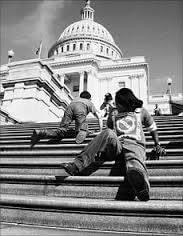 34 years ago today was the historic “Capital Crawl,” w/ disabled activists crawling the steps of the nation’s Capitol to secure rights to work, to buildings, & to full inclusion that is still very much a work in progress, even after the passage of the ADA. Watch CRIP CAMP today!
