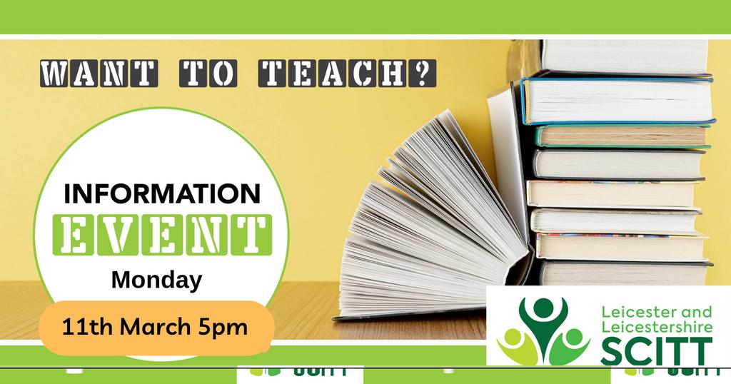 Tomorrow night, 5pm
Online event - How to Become a Teacher
Book now - bookwhen.com/leicesterscitt 
.
.
.
.
.
.
#careerchange
#pivot
#newbeginnings
#careerreinvention