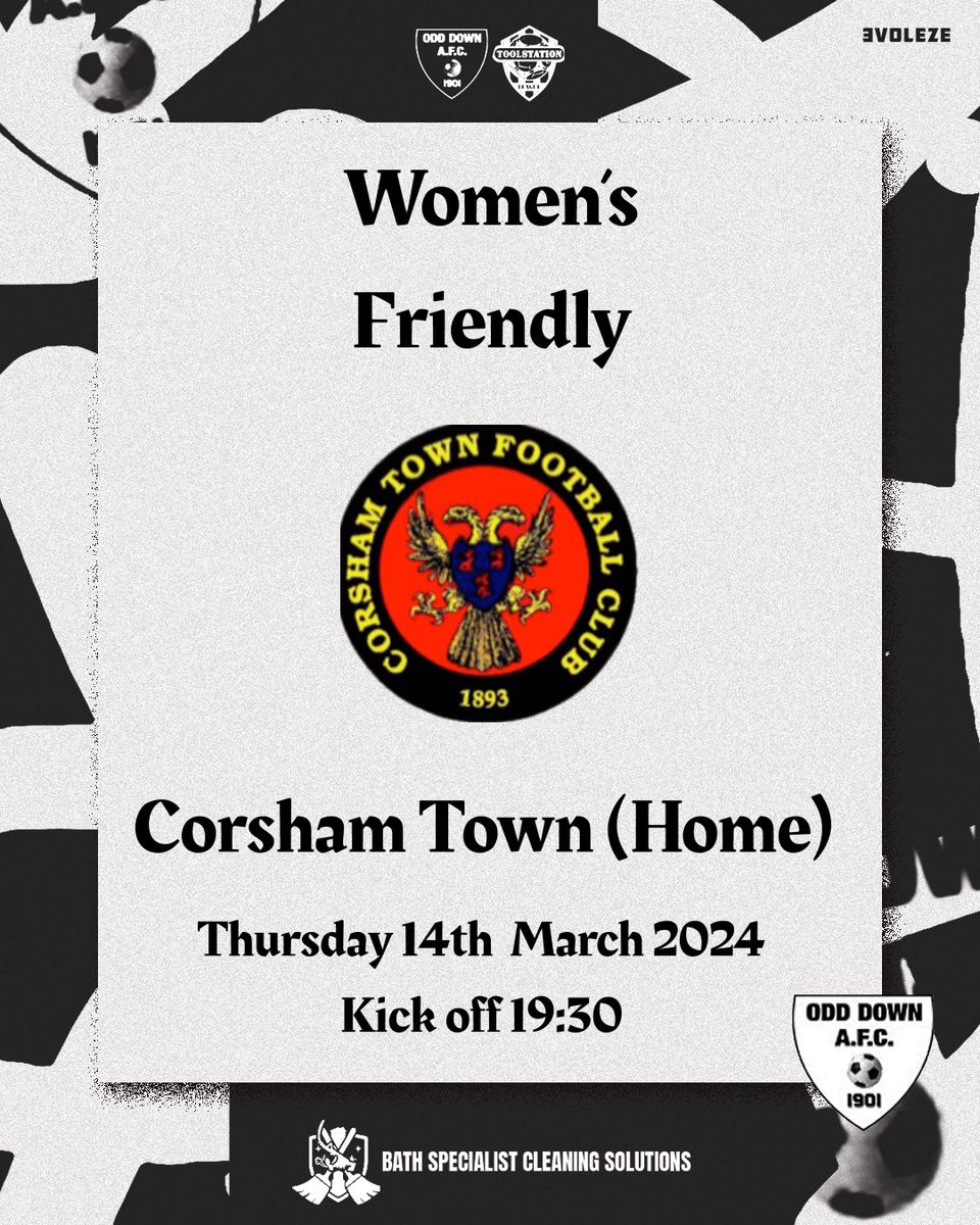 Our Women’s Team will host @CTFCWomens in a friendly match on Thursday 14th March 2024, Kick off 19:30 ⚫️⚪️#UpTheDown @swsportsnews @OddDownU18WFC @bsoccerworld @NonLeagueFix