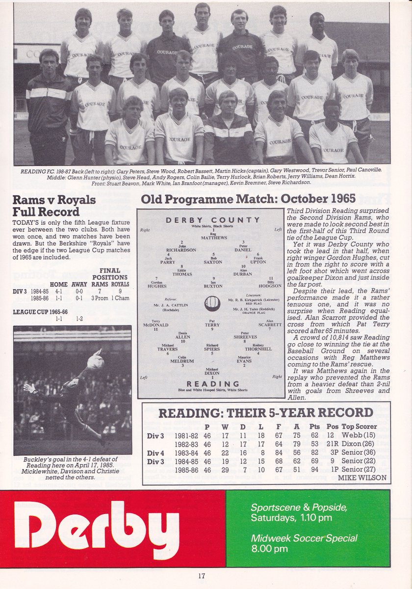 Back to December 1986 for today's #DCFC v #readingfc programme, 0-3 defeat in the Today League Division 2 (and it didn't get any better the following Saturday at Elm Park), safe travels if you are heading to the East Midlands tonight @TheTilehurstEnd @cribsie #SellBeforeWeDai