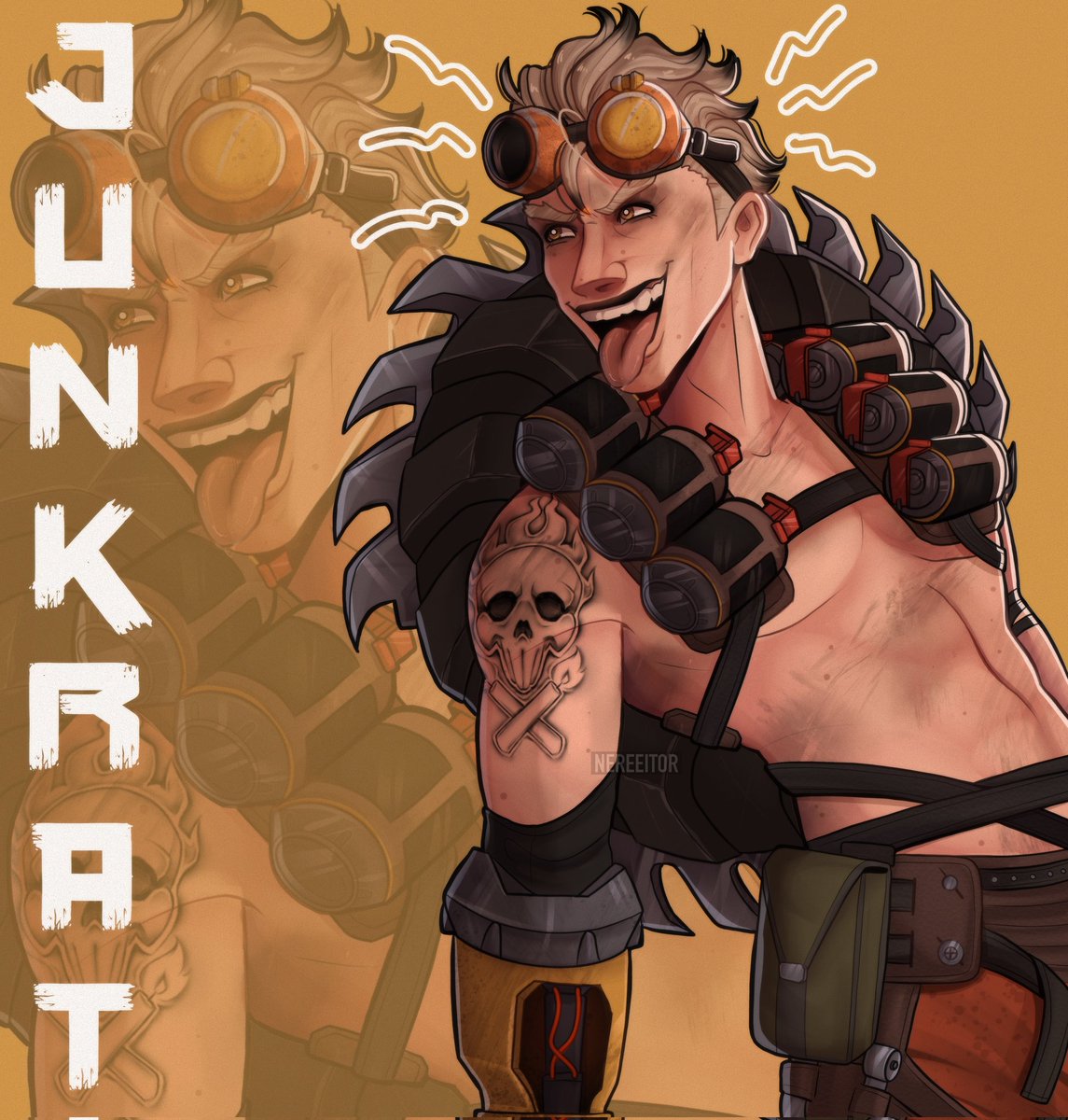 nereeitor's tweet image. Support your local bombardier!
#overwatch2 #fanart #junkrat #OW2