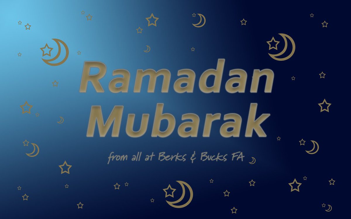 #RamadanMubarak to all in our grassroots football community celebrating - best wishes to you for the holy month of #Ramadan #berksandbucksfa #grassrootsfootball #ramadan #forall
