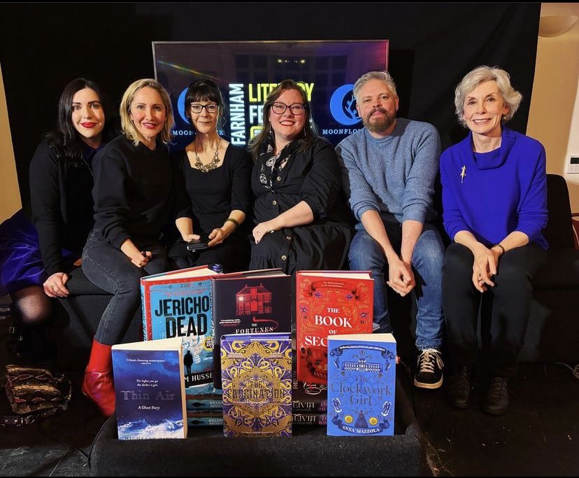 FarnhamLitFest's tweet photo. A fearfully good way to end Farnham Literary Festival 2024! ๐ฆ Thank you to @moonflowerbooks for sponsoring the ultimate gothic fiction panel featuring the incredible @frankieisswell @Anna_Mazz @essiefox @LouiseDWriter @WHusseyAuthor @MichellePaver ๐๏ธ
#farnhamlitfest https://t.co/qmER0KoGIY