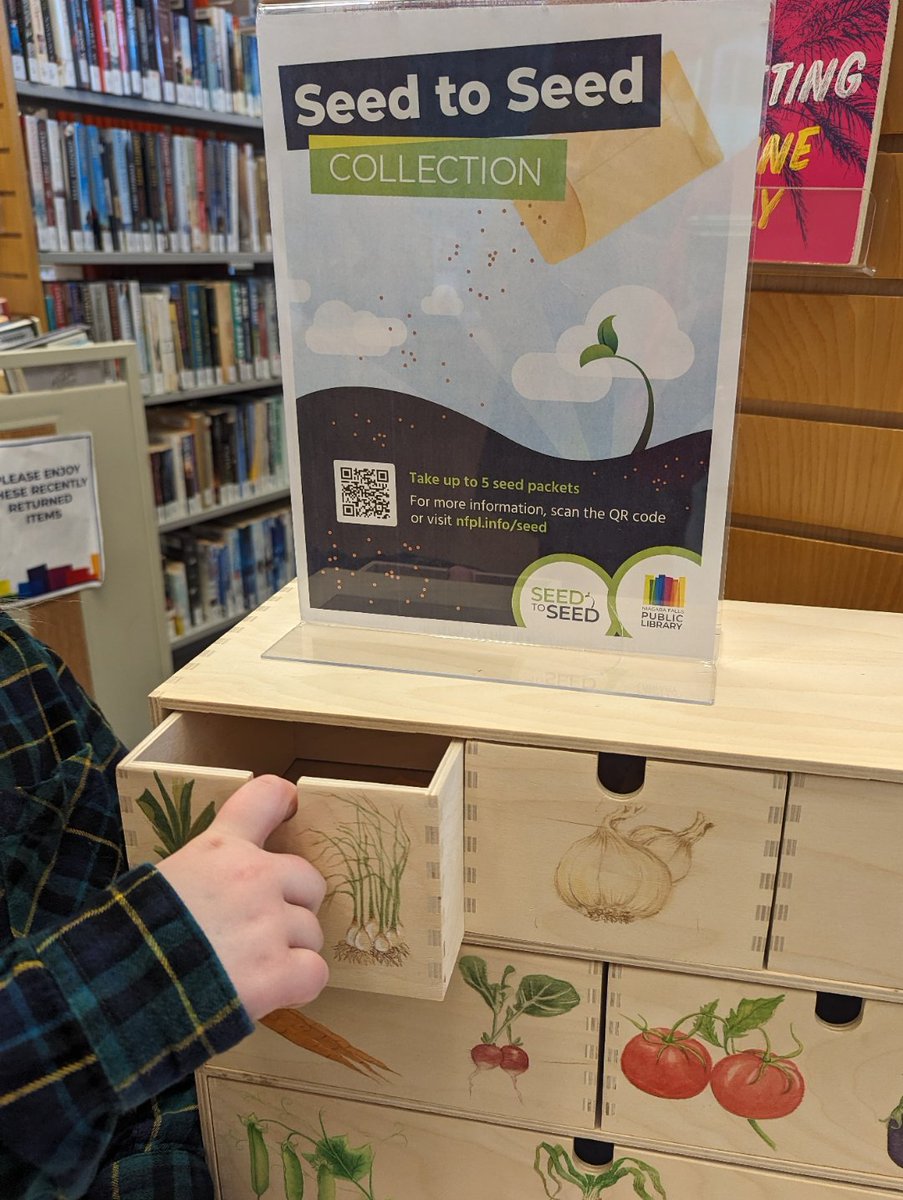 Went on a family trip to the library today and saw they offer free seeds!! [by AngryIronToad]
  
 #plantsmakepeoplehappy #landscaping