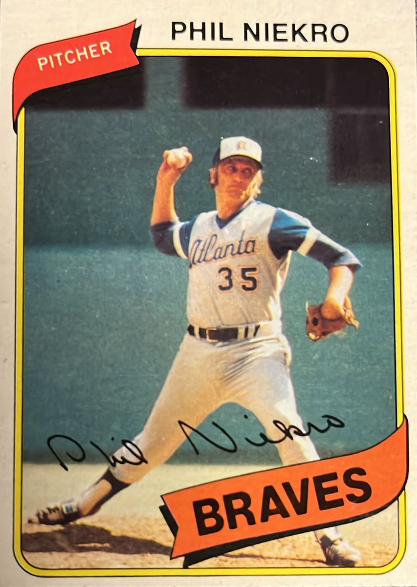 ShoeboxStadium's tweet image. While everyone remembers Phil Niekro for his knuckleball, let’s not forget that he won 5 gold gloves during his career.  Defense was probably a necessity with batters hitting dribblers towards the mound off the knuckler.  #knuckleball