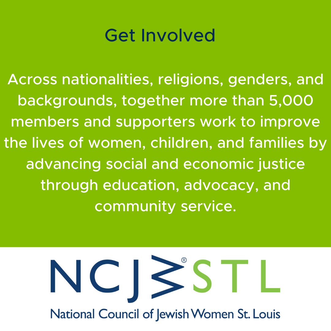 ncjwstl.org/get-involved/

#getinvolved #ncjwstl #everyoneiswelcome #servicetocommunity