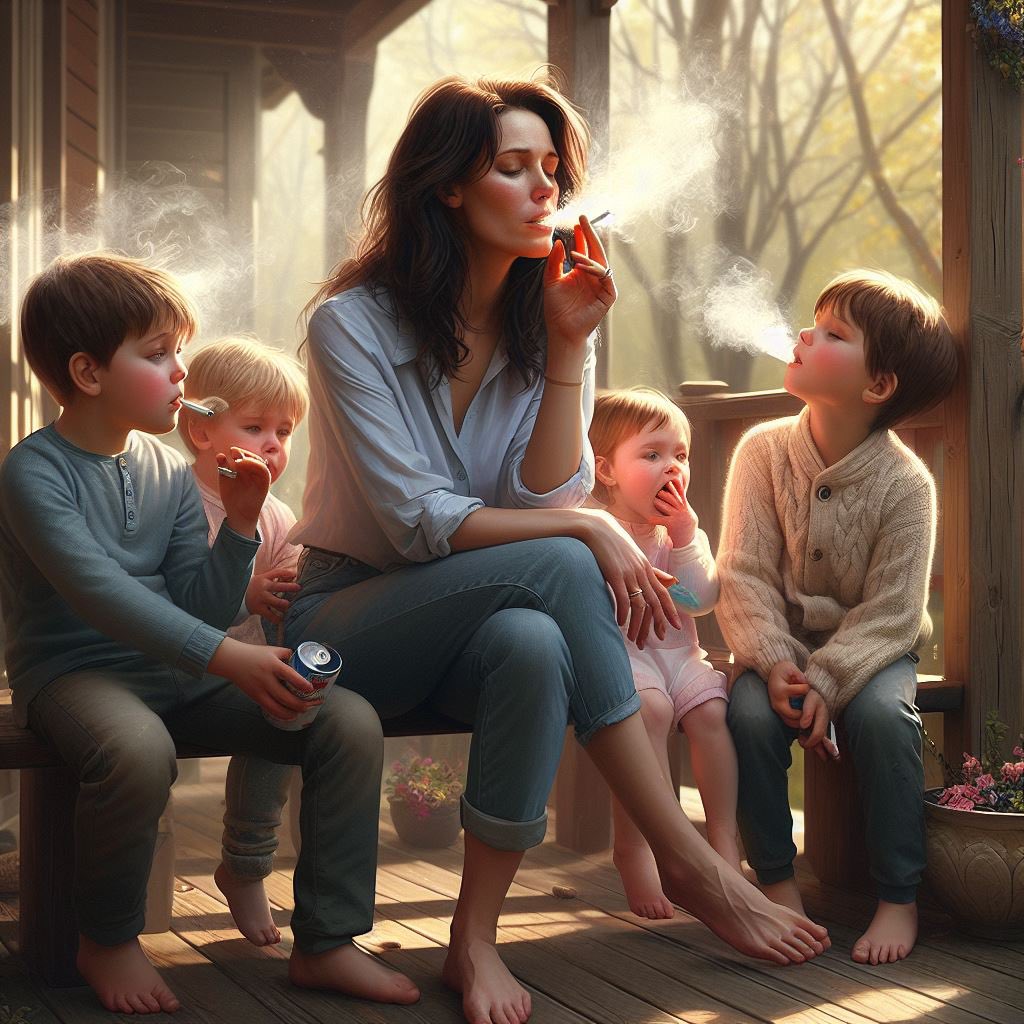 Omg I tried to recreate the Kate Middleton picture in ai and they’re all smoking cigs???