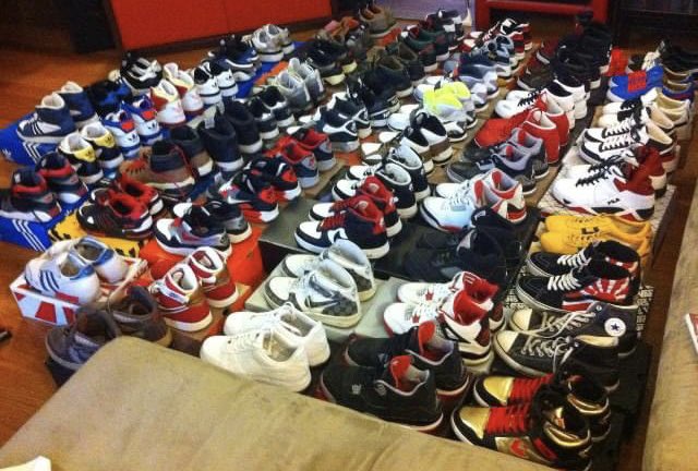 2013 throwback of my sneaker collection. Many more have been added but plenty have perished. A regretful hobby wishing I had less shoes and more money 😆