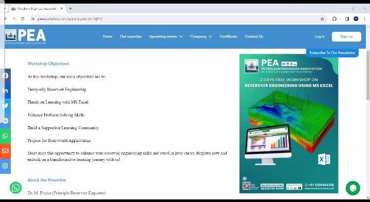 The Society of Petroleum Engineers FUTO student chapter collaborated with Petroleum Engineers Association on a recent workshop on "Reservoir Engineering using MS Excel". It was a huge success, bringing together 100+ enthusiastic participants from the oil and gas industry.
