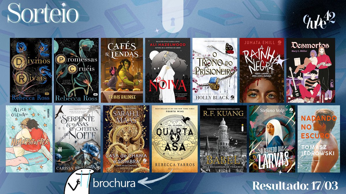 42Clube's tweet photo. 🔹🔷  Sorteio 🔷🔹

🏆Prêmio: 1 livro da seleção ou outro de até R$60 (ou pix)!  

Regras: 
➠Seguir @42Clube
➠Dar RT aqui e no FIXADO sem citar (prontinho!)  

🗓️ENCERRA: 16/03. Já sabem o que vão querer? Boa sorte! 🍀 https://t.co/5dqK1YRyBq
