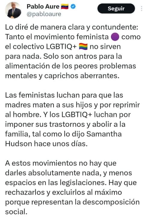 Richelle_ABC's tweet image. Señor Pablo Aure. Usted acaba de cruzar una delgada línea de la opinión a la incitación al odio.
Cuando el @MinpublicoVEN vaya por usted no se vaya a victimizar como un perseguido político.